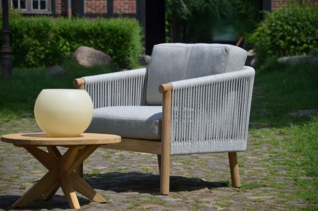 Loungesessel "Panama", hellgrau-taupe