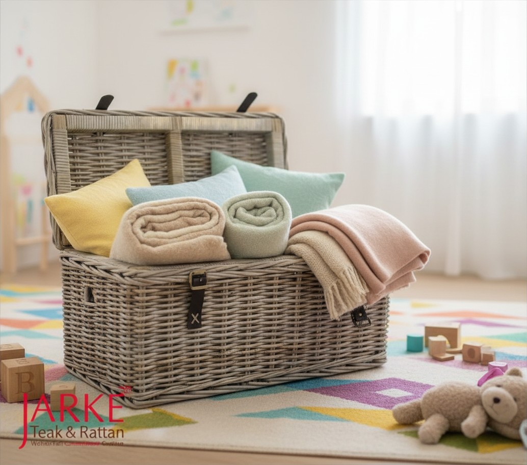 Rattan Kiste für Spielzeug