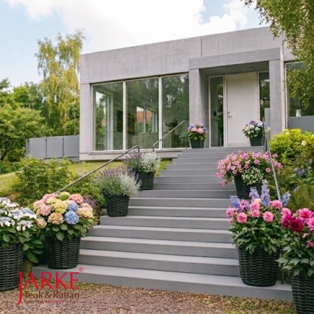 Kubu Korb "Ivy" Schwarz, rund, 2 Größen