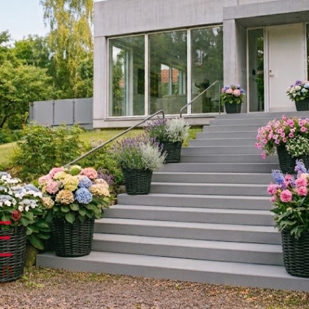 Kubu Korb "Ivy" Schwarz, rund, 2 Größen