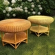 Rattan Kaffeetisch rund 76 cm, mit Unterboden, 2 Farben