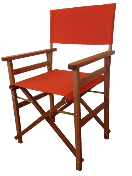 Regiestuhl aus Hartholz, Terracotta