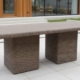 Outdoor Tisch "Roma" aus wetterfestem Ecolene-Geflecht/ Polyrattan