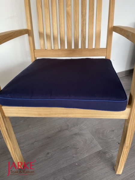 Sitzkissen mit Keder, Blau, 48 x 48 cm