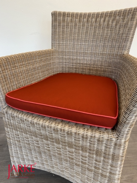Sitzkissen mit Keder, Rot, 48 x 47 cm