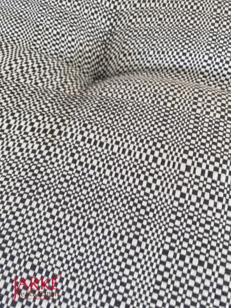 Sitzkissen mit Volant, Tweed Grau, 50 x 50 cm