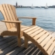 Teak Alstersessel mit Fußhocker