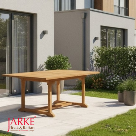 Teak Ausziehtisch Klassik 100 x 120-180 cm