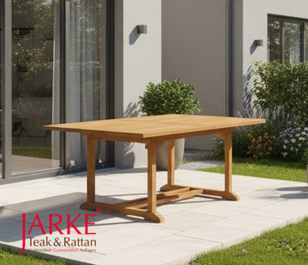 Teak Ausziehtisch Klassik 100 x 120-180 cm