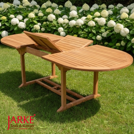 Teak Ausziehtisch Klassik, 120 x 160 - 220 cm
