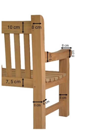 Englische Parkbank/ Teakbank "Sussex", extra massiv