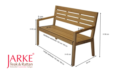 Teak Bank Zoe Maße