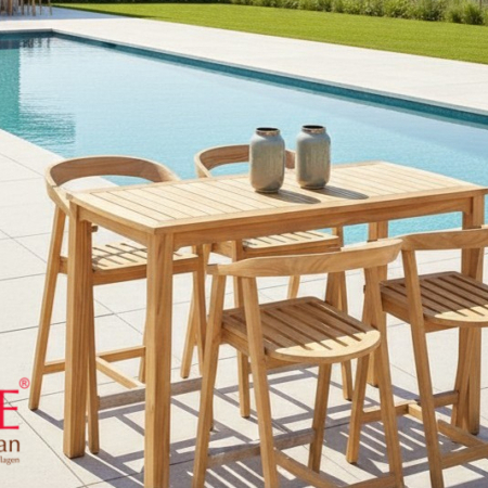 Teak Gartenbar Set
