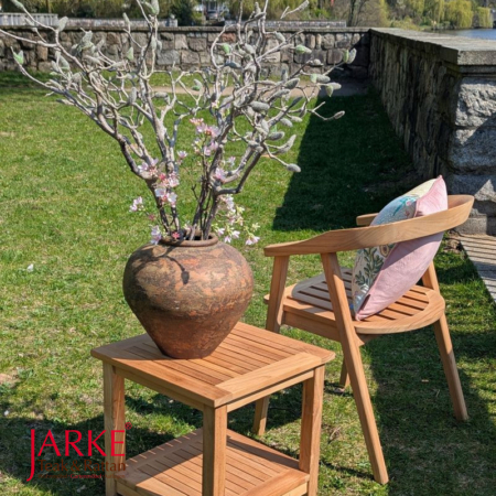 Teak Beistelltisch Tundan mit Unterboden