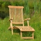 Premium Teak Deckchair "Elbe" mit abnehmbaren Fußteil