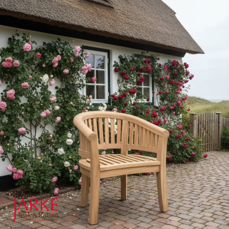 Teak Halbmonsessel
