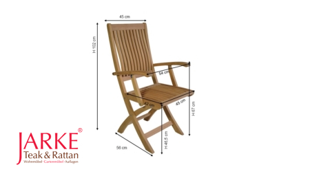 Teak Klappstuhl "Hery" mit Armlehnen - Premium – Bild 13