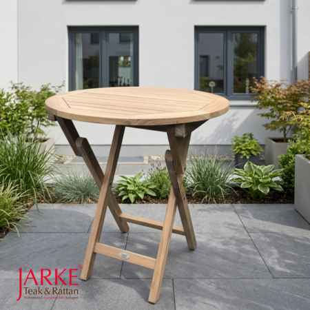 Teak Klapptisch Premium rund 60 cm