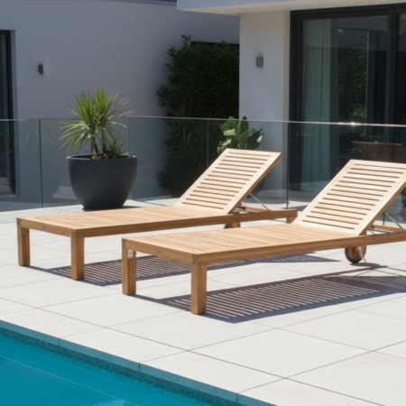 Teak Liegen