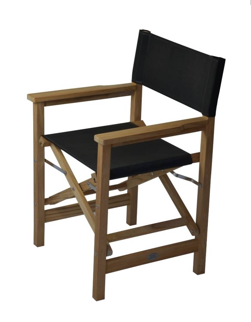 Teak Regiestuhl Schwarz bei Jarke Teak Gartenmöbel