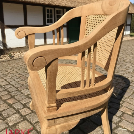 Teak Sessel mit Wiener Geflecht
