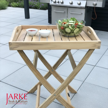 Teak Tabletttisch