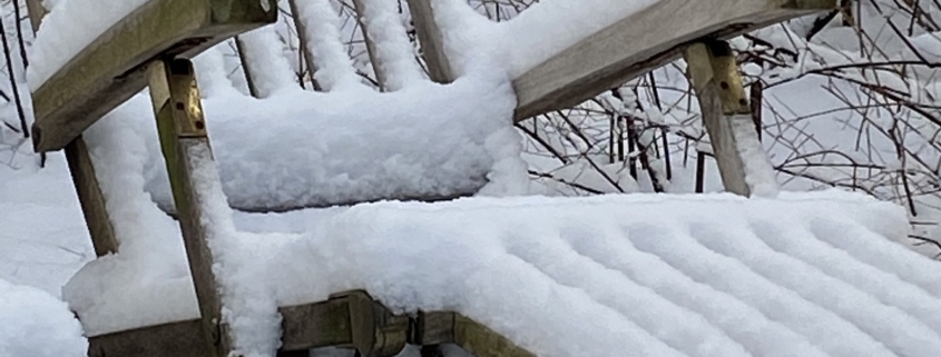 Teak Deckchair im Winter