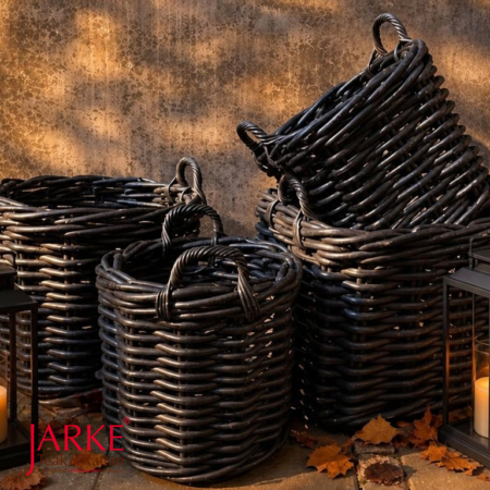 Kubu Korb "Ivy" Schwarz, quadratisch, 2 Größen