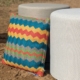 Outdoor Zierkissen Olefin, im Zickzack Muster Stripe