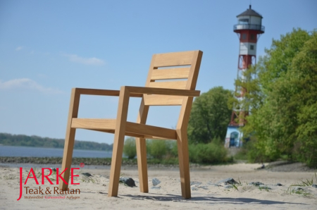 Teak Stapelstuhl Zoe