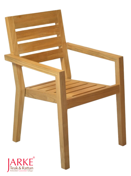 Teak Stapelstuhl Zoe