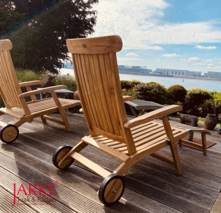 Teak Deckchair Alster, mit Rädern