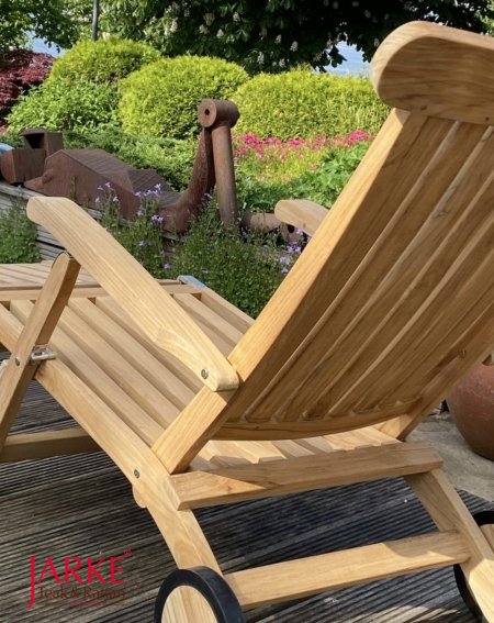 Teak Deckchair Alster, mit Rädern