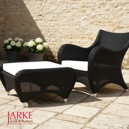 Outdoor Loungesessel "Mars" inkl. Fußhocker