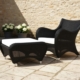 Outdoor Loungesessel "Mars" inkl. Fußhocker