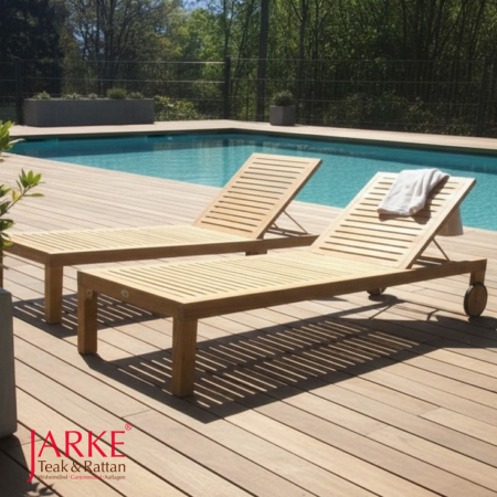Teak Liege "Elbe", Premium