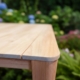 Teak Tisch Caja, mit abgerundeten Beinen von 12 cm