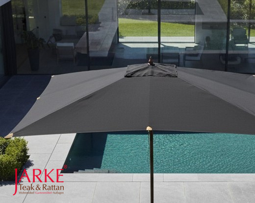 XL Sonnenschirm 3 x 4 Meter, Schwarz, Olefin