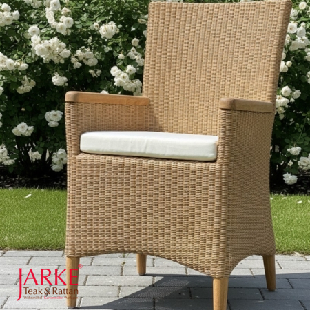Outdoor Stuhl "Avery", Natural Honey, mit Teak Armlehnen