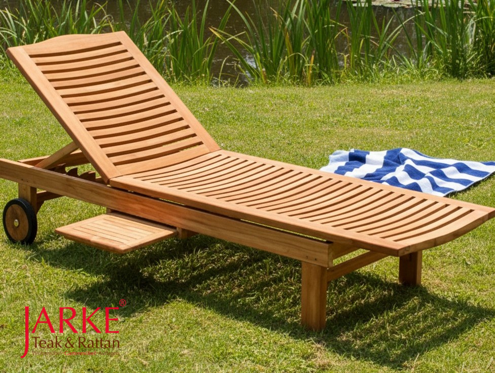 Teak Gartenliege "de Lux"