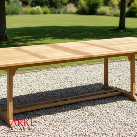 XL Teak Ausziehtisch 120 x 240/270/300 cm