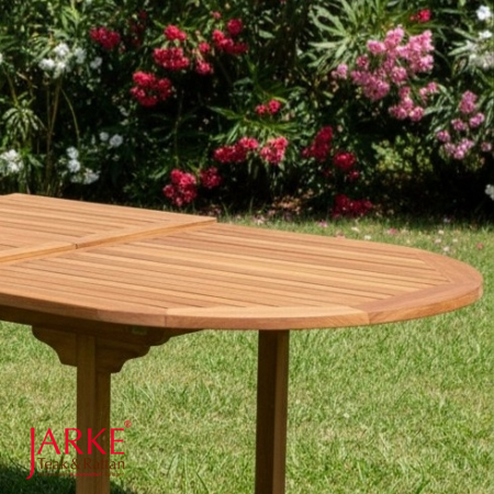Teak Ausziehtisch Klassik, oval, in div. Größen