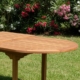Teak Ausziehtisch Klassik, oval, in div. Größen