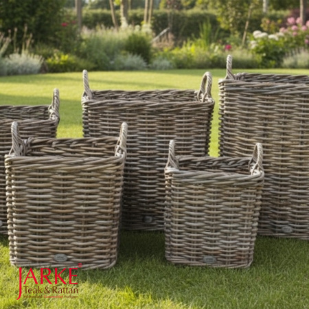 Quadratische Rattan Körbe in 5 Größen