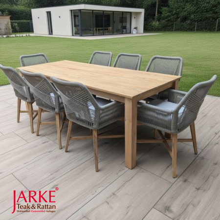 Eine tolle Kombi: Outdoor Stuhl "Paxton" mit dem Teak Tisch "Living"
