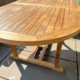 Teak Ausziehtsch de Lux mit dicker Tischplatte von 4 cm