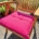 Sitzkissen 50 x 50 cm, Volant, Pink