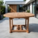 Ovaler Teak Ausziehtisch "Klassik" 120 x 180/ 240 cm