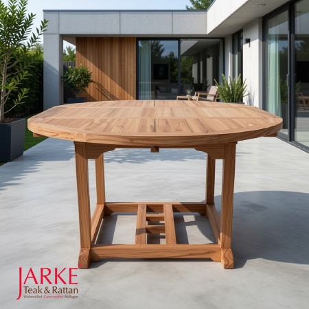 Ovaler Teak Ausziehtisch "Klassik" 120 x 180/ 240 cm