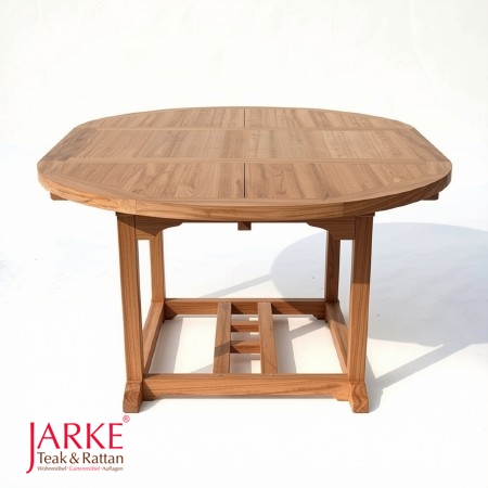 Ovaler Teak Ausziehtisch "Klassik" 120 x 180/ 240 cm
